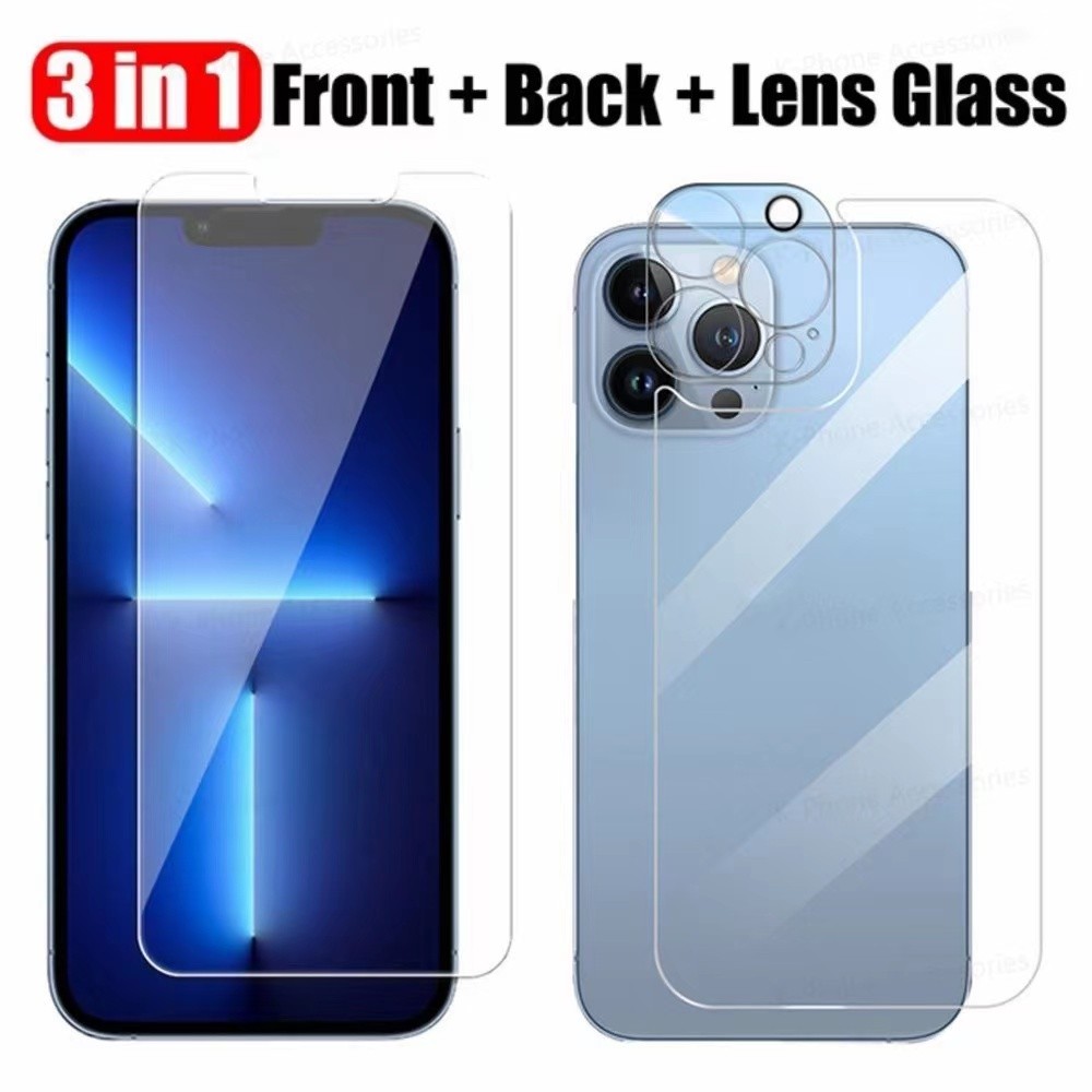 Kit iPhone Pelicula de vidro 3D + Película Câmera traseira + pelicula traseira iPhone  XR XS MAX 11