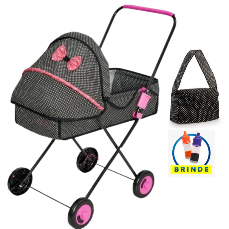 Carrinho De Boneca Bebê Reborn Xikitinha C/ Bolsa