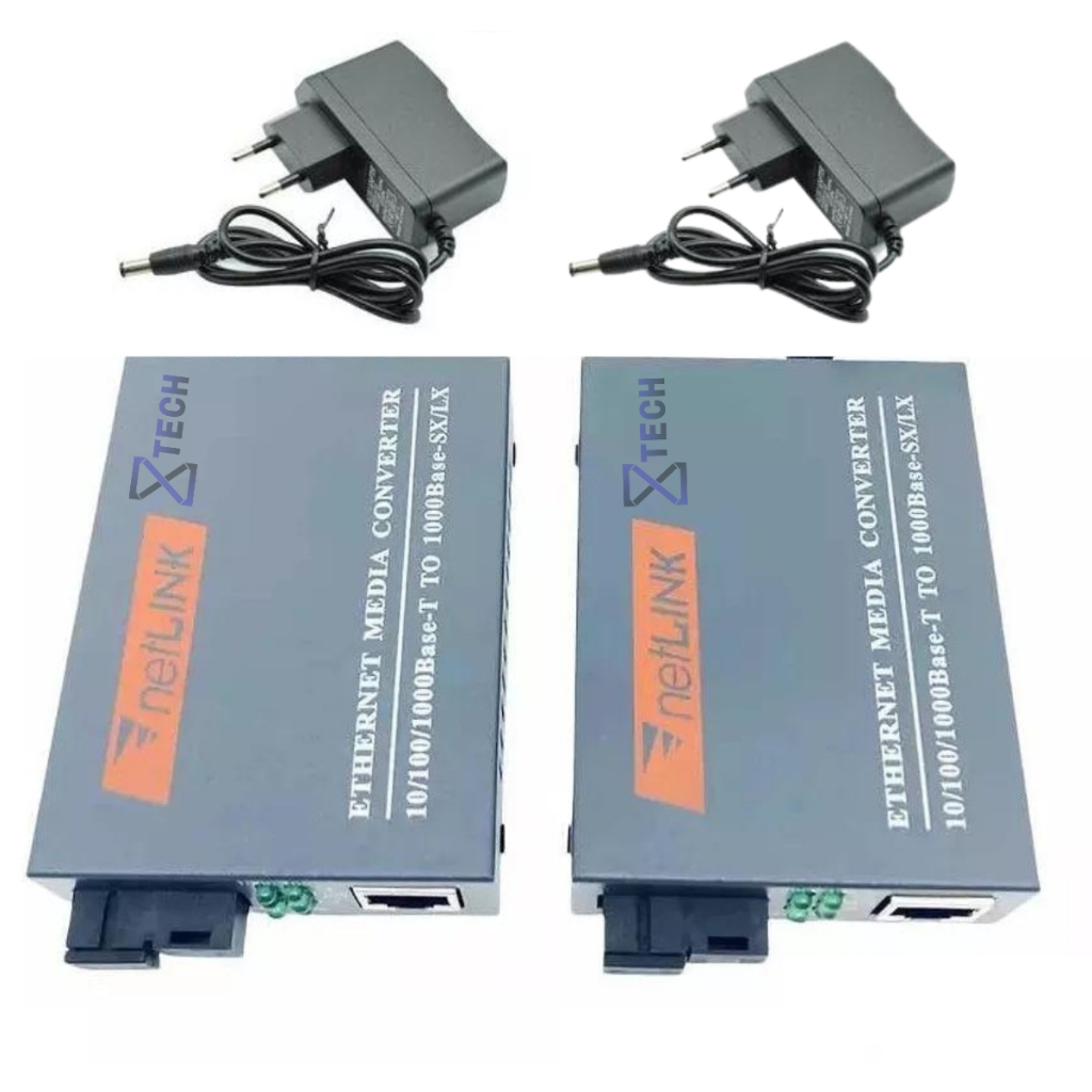 Conversores Mídia Gigabit 1000 Mb (par A + B) Fibra Óptica