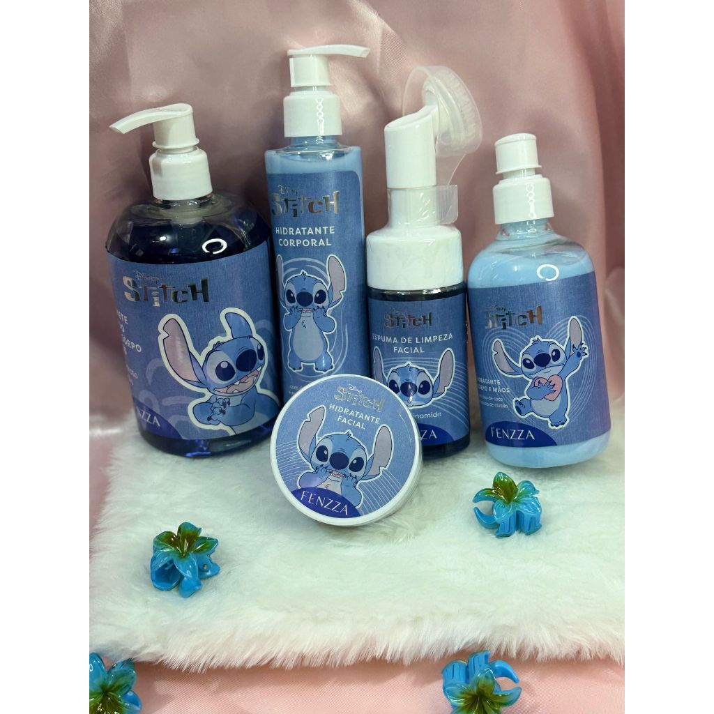 Linha de Limpeza Facial e Corporal Stitch Disney Cheirinho de Baunilha – Fenzza