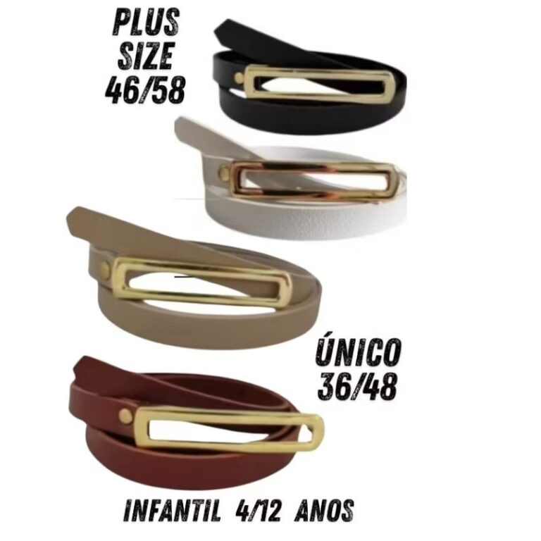 cintos feminino kit 4 pç cinto preto/caramelo/nud
