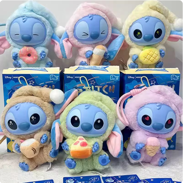 Boneco Stitch Labubu Surpresa Chaveiro Colecionáv