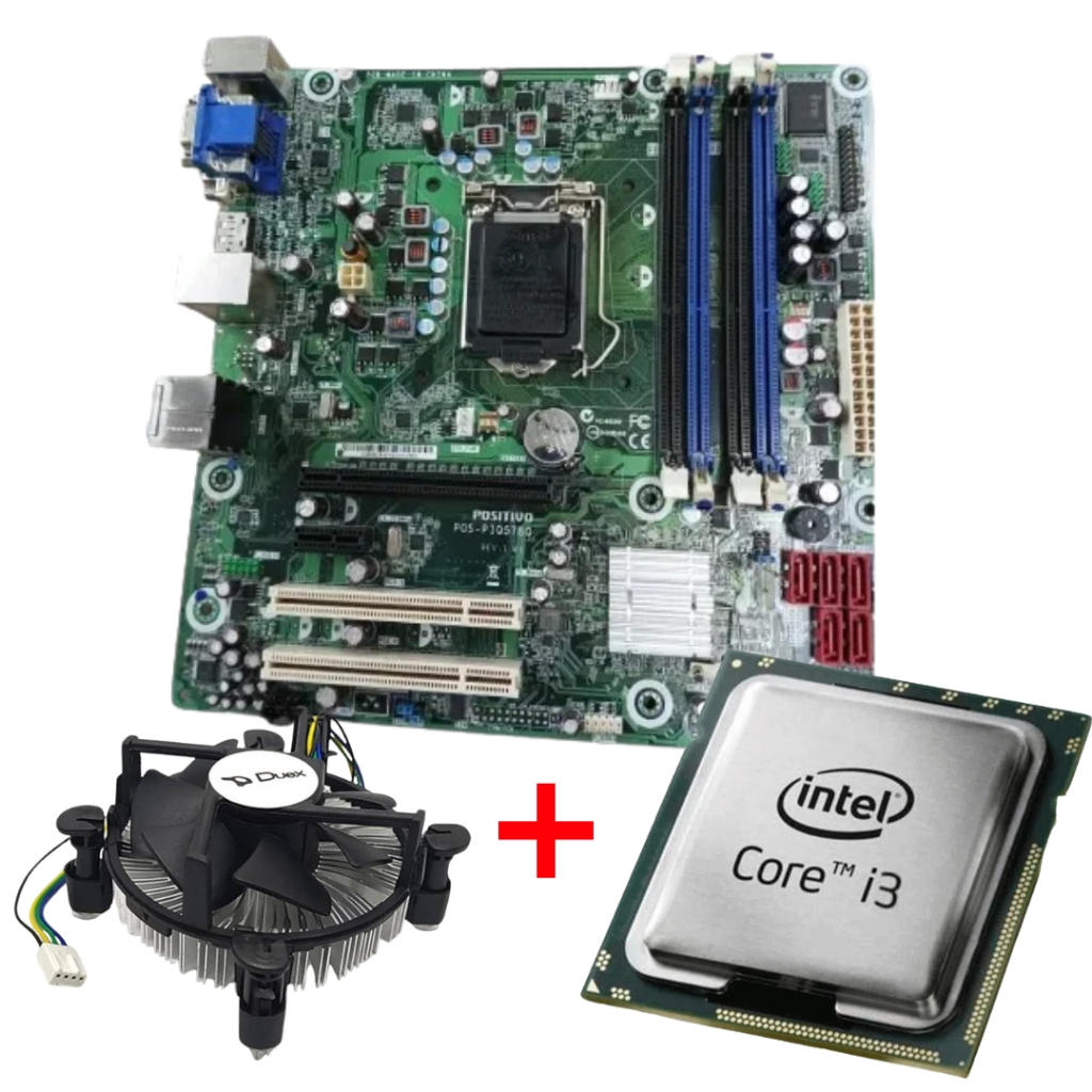 Kit Placa Mãe Upgrade  Kit 1155 – STI Q77 DB + Processador Core i5 + Cooler + 8GB DDR3 – PROMOÇÃO