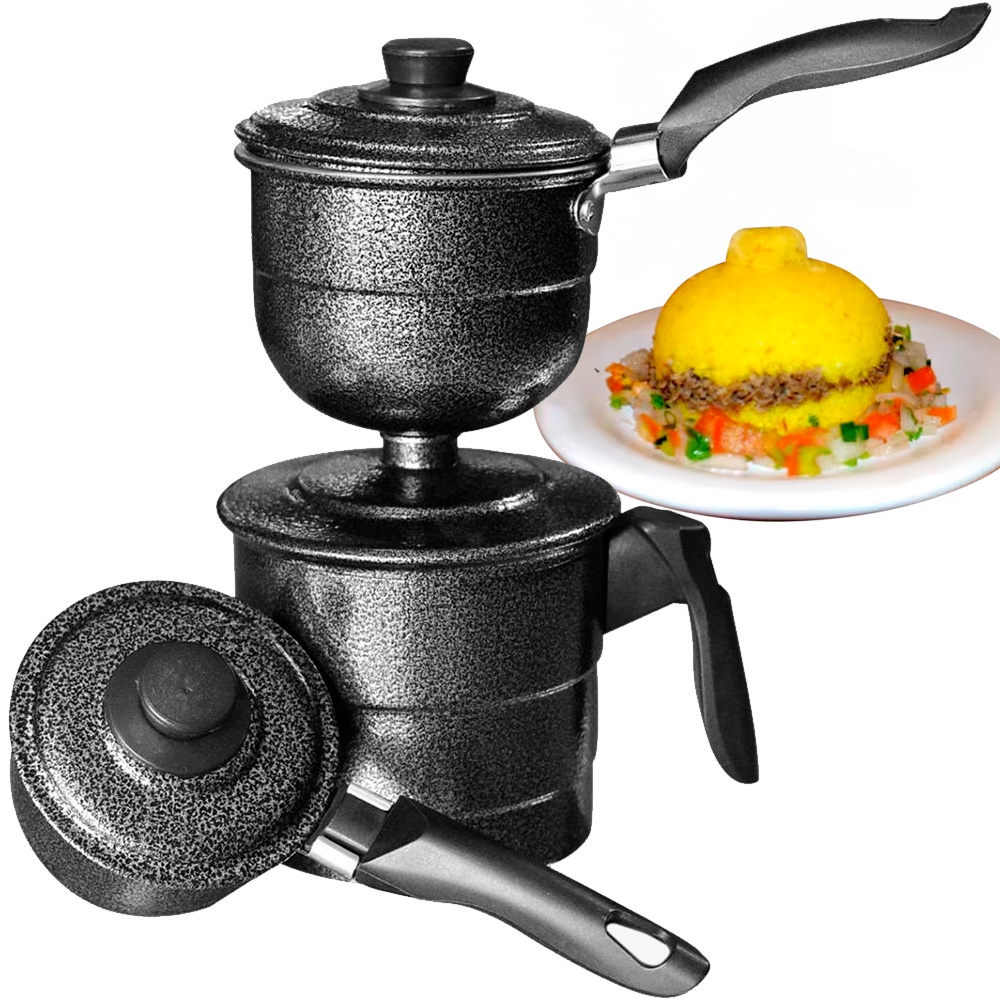 Cuscuzeiro a vapor nordestino Peito de moça Craquelado