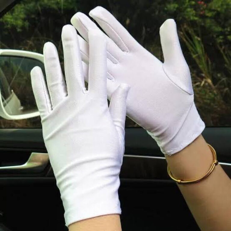 Luva curta cetim com lycra para festa fantasia Car