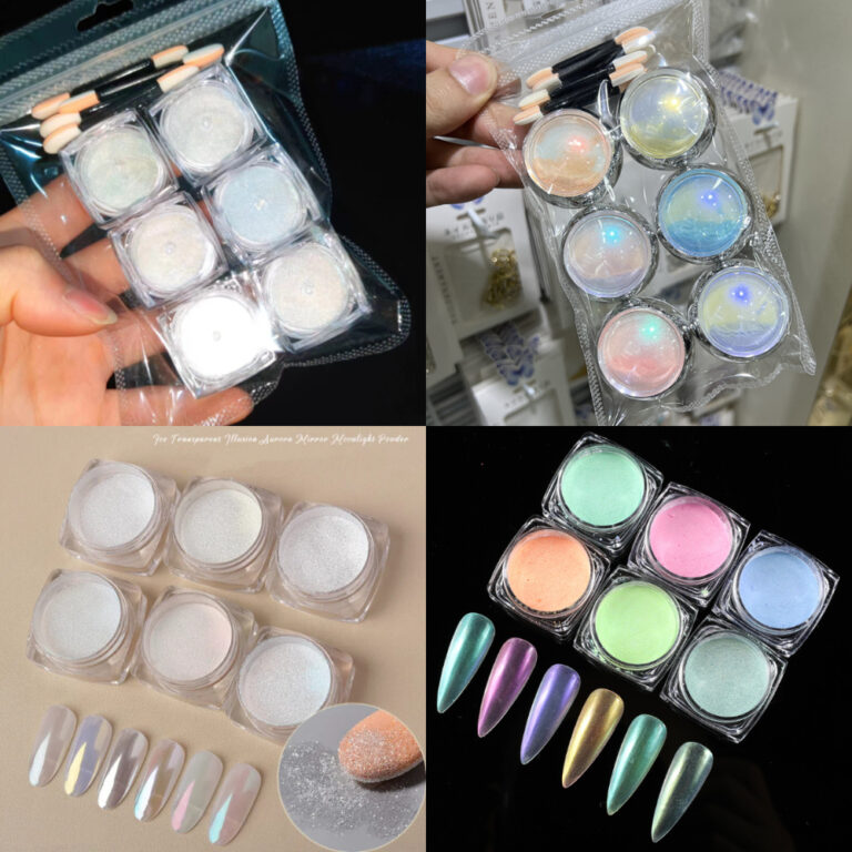 Kit Com 12 Potinhos De Glitter Pó Sereia Holográ