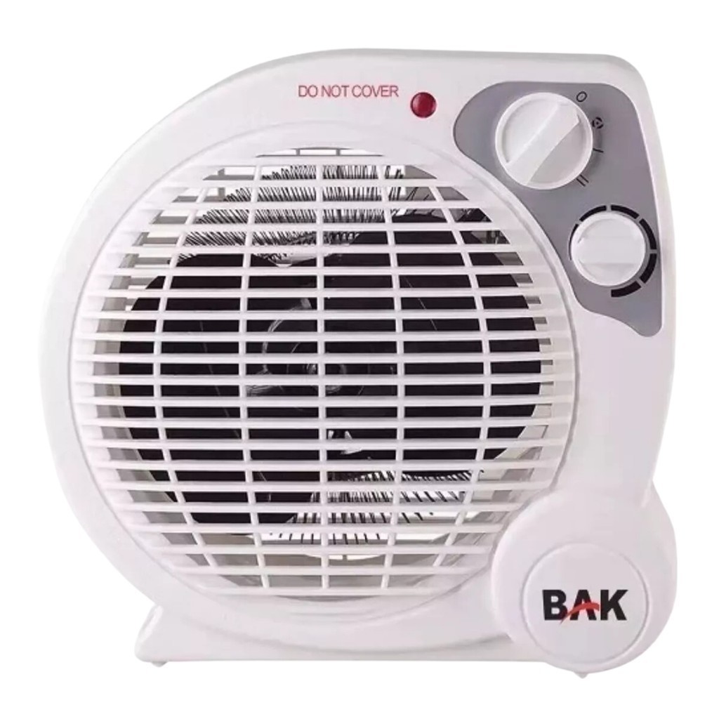 Aquecedor Elétrico Portátil 1800w de Quarto e Ambiente Bak BK-AQU 110v / 220v Branco