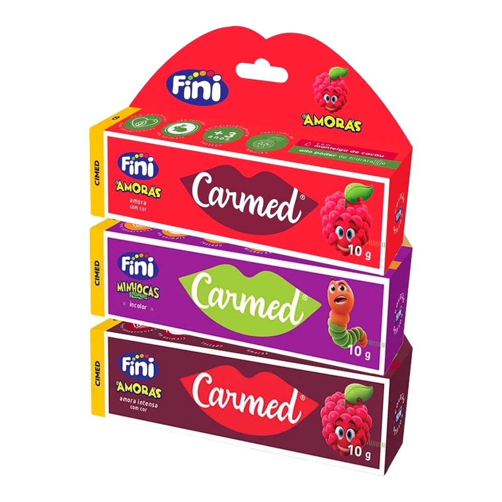 Kit 3 und Carmed Fini – Amora, Intensa, e Minhoca 10g