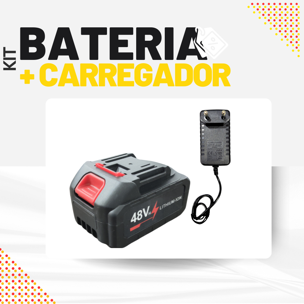 Kit Bateria e Carregador 48V/96V para Pistola Lava Jato Lavadora Portátil De Alta Pressão