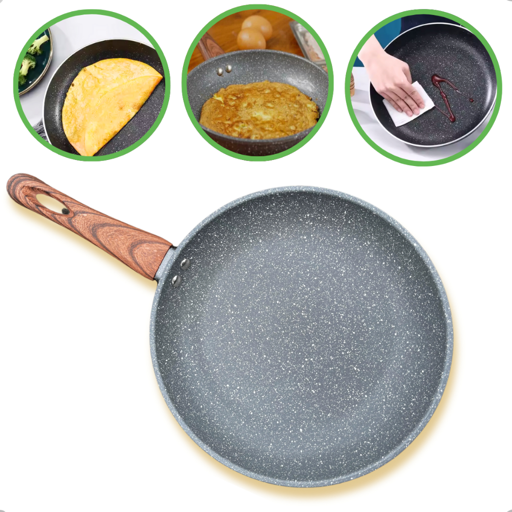 Frigideira Antiaderente Ceramica Indução Fogão Cooktop E Gás Panela Frigideira Cerâmica Reforçada