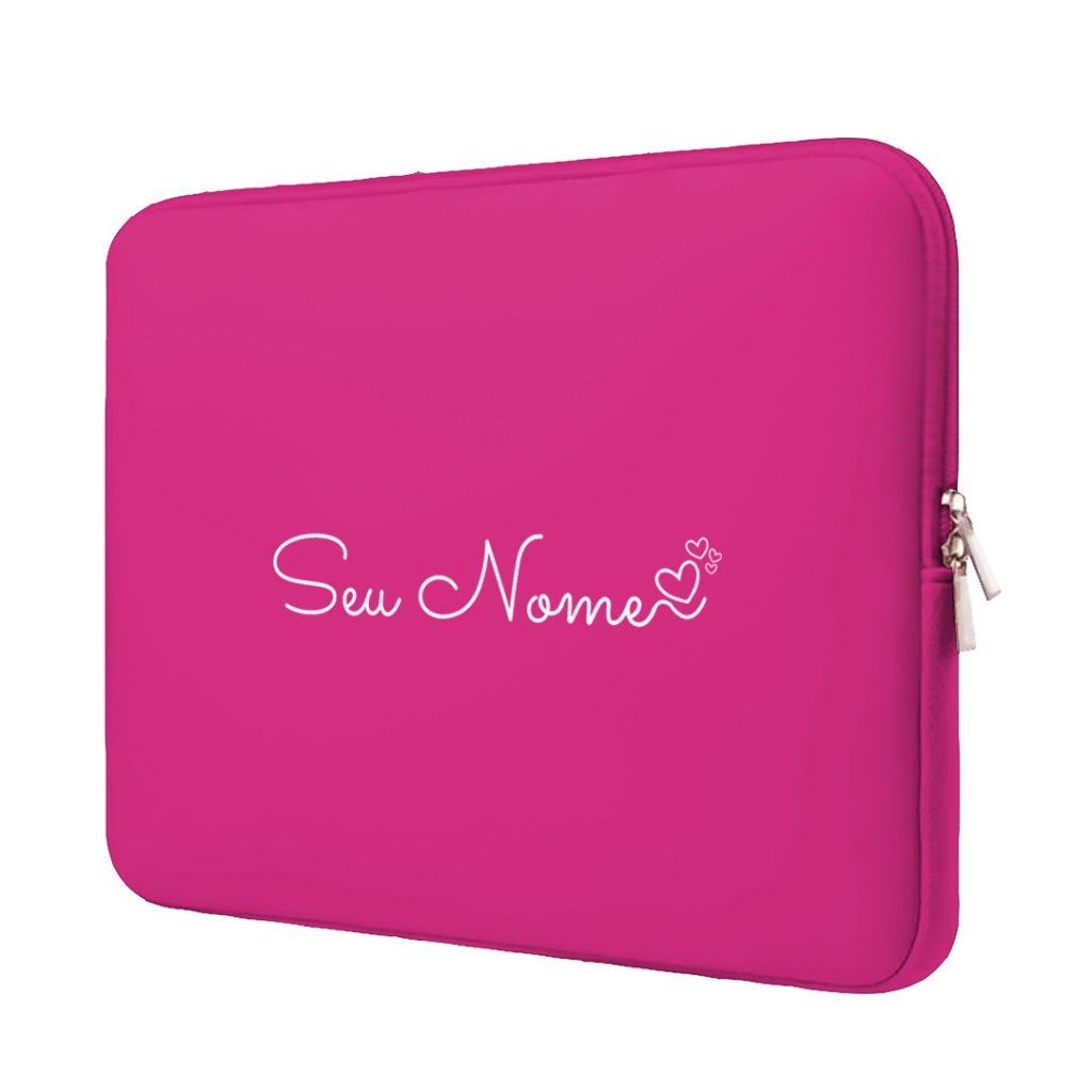 Capa Case Pasta Maleta para Notebook Neoprene Ultrabook 12/15.6/14/13.3/11/17/10 Personalizada com N