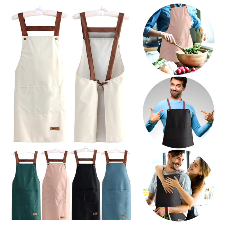 Avental de cozinha resistente a óleo e água, com