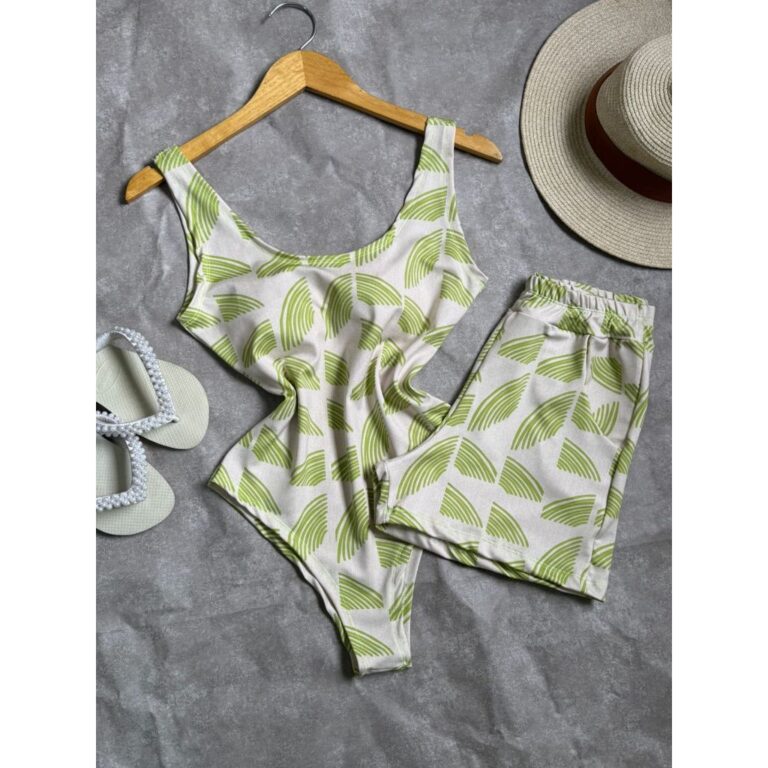 Conjunto Body Maio Suplex Feminino Short Cintura A