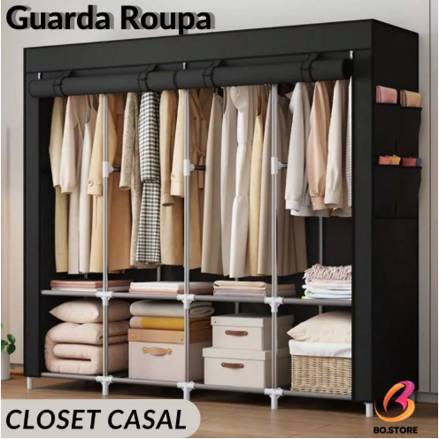 Guarda Roupa Dobrável Armário Organizador Multiu
