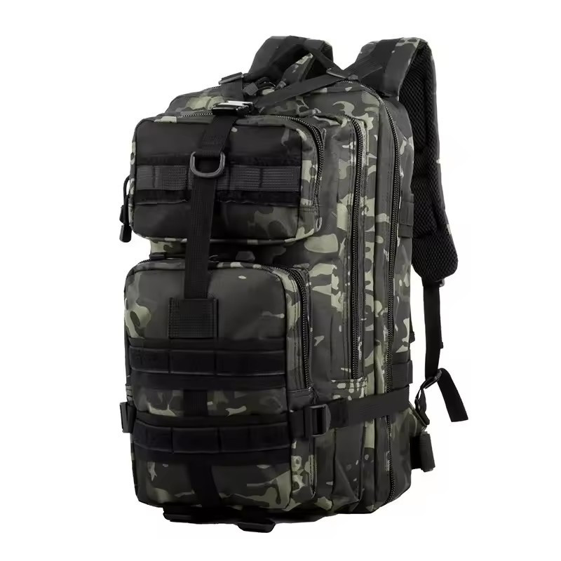 Mochila tática militar durável de alta qualidade, modelos reforçados de 30L, 40L e 50L.