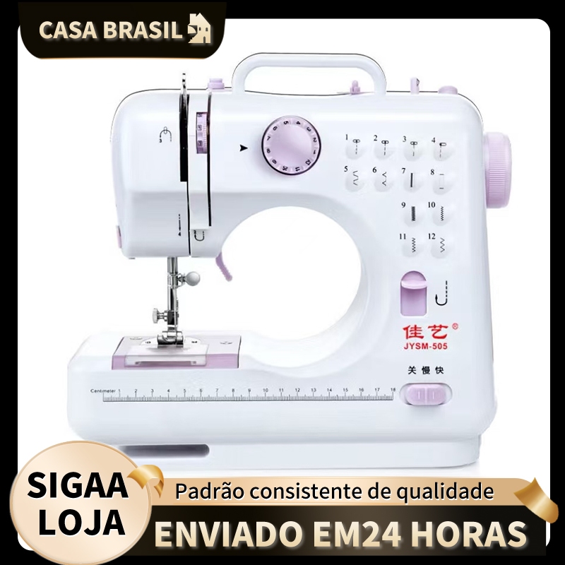 Mini Household Multifunctional Sewing Machine with 12 Stitches – Bivolt
