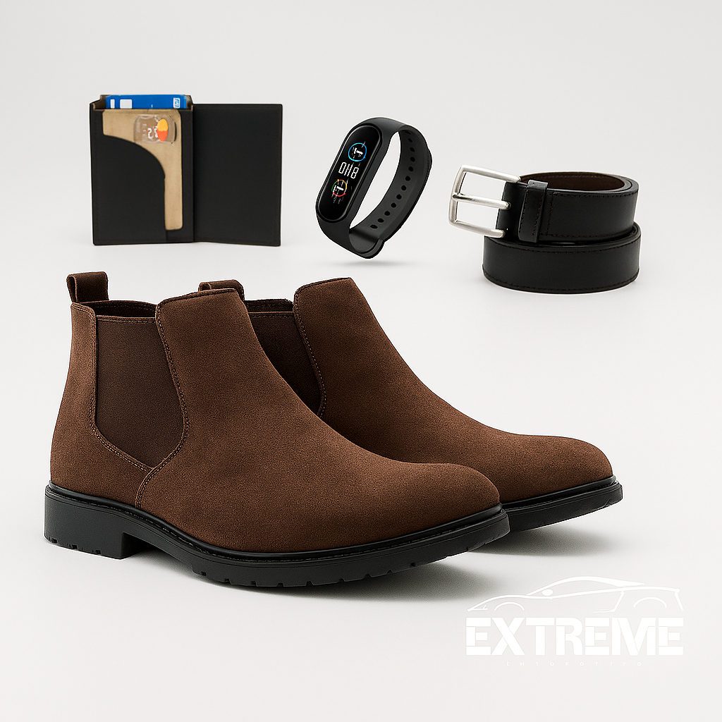 Bota Masculina Botina Chelsea Otimizada Confortável