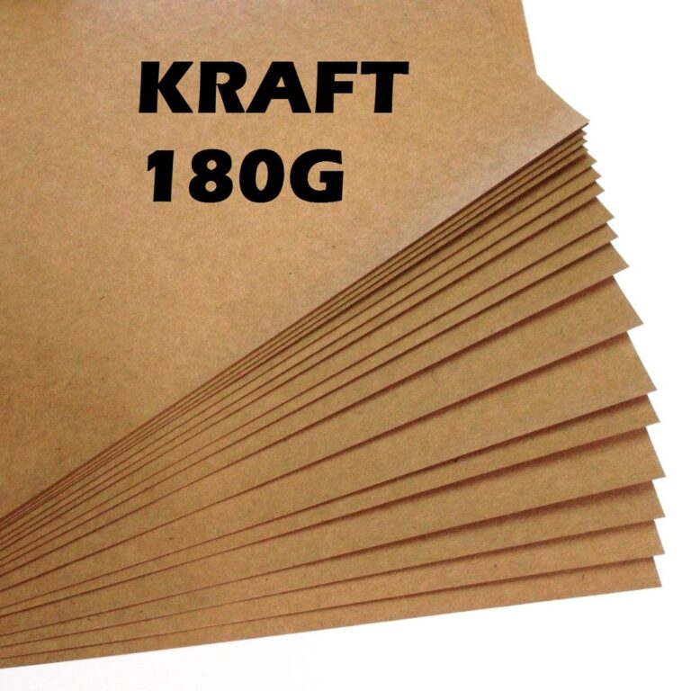 Papel Kraft 180g 50 Folhas A4 Artesanato Premium M