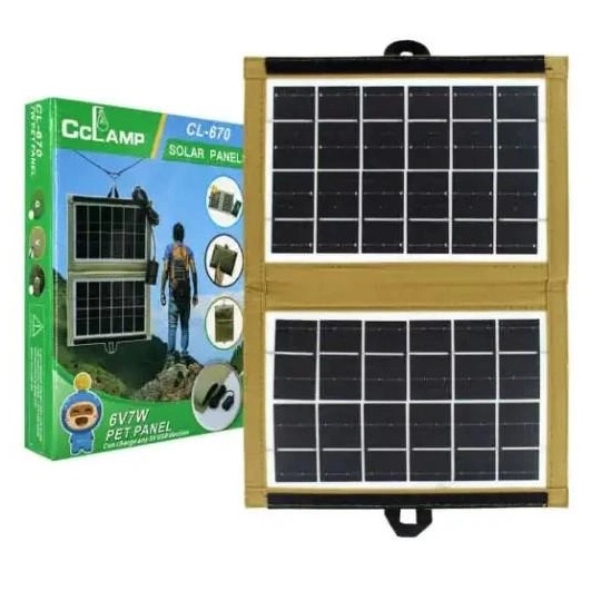 Placa Solar Portatil Dobravel 7.2W / 6V Carregador