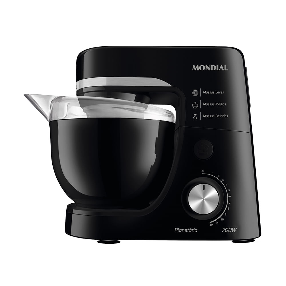 Batedeira Planetária Mondial Preta BP-03-B – 700W 127V