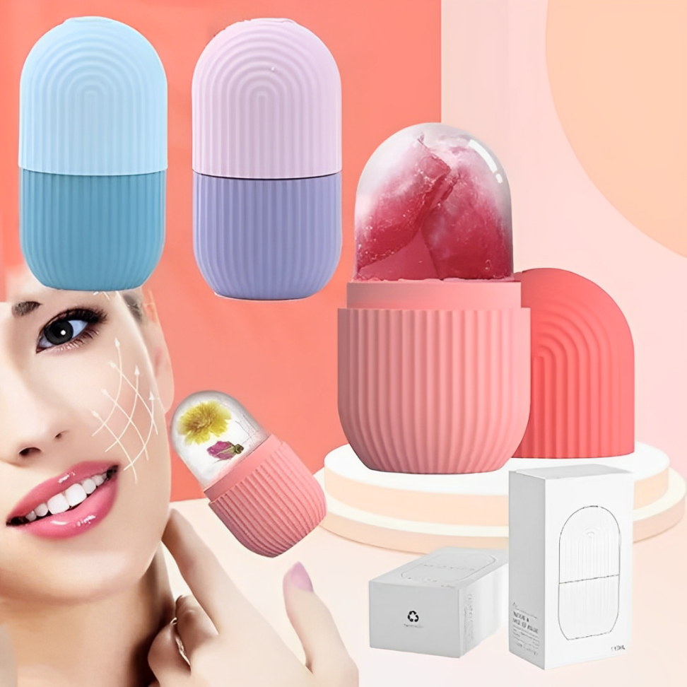 Bandeja de Gelo Multicolor com Compressão a Frio e Alívio da Dor Corporal para Massagem Facial