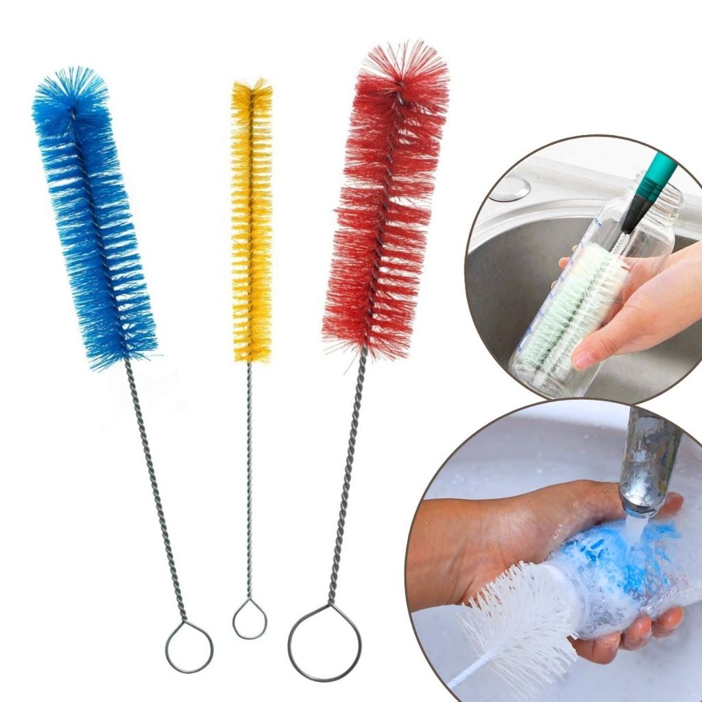 Kit 1/2/3 Escovas Para Lavar Garrafas Mamadeira Escova Garrafa Tamanhos 28 + 34 + 38 Cm