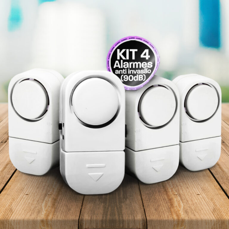 Kit Unidades Alarme Sonoro Contra Invasão Residen