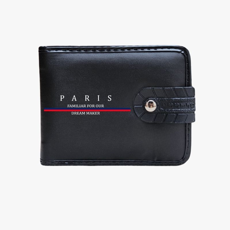 Carteira masculina Couro RG CNH ecológico personalizada estampada fecho de botão RG CNH
