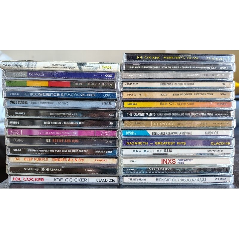 CDs Variados Originais Foo Fighters Kiss Stratovarius ACDC Pink Floyd Deep Purple Dire Straits CD e