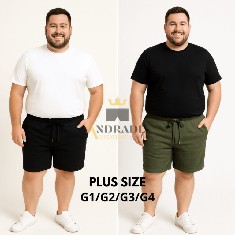 Kit 2 Short Plus Size Mauricinho em Linho G1 | G2 