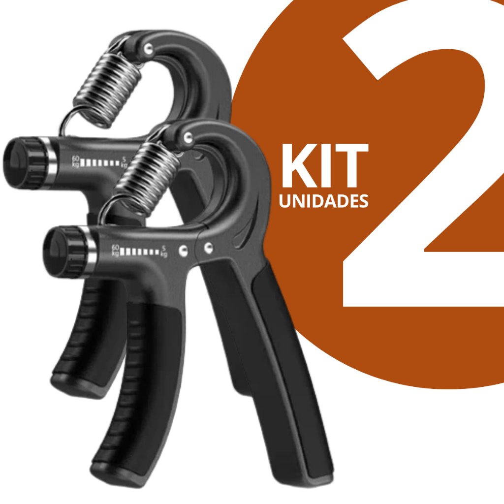 Kit 1 – 2 e 3 Hand Grip Ajustável 5-60KG Flexor De Punho Com Mola Ajustável Treino Mãos Antebraço