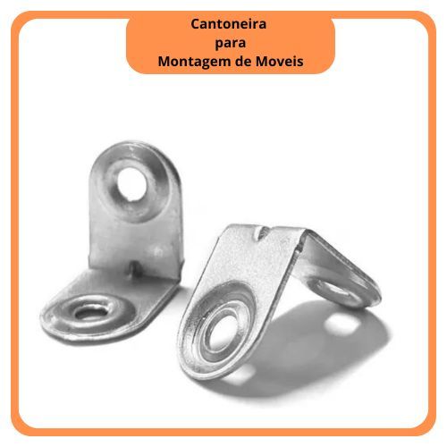 kit 50 Cantoneira 2 furo Com 100 Parafuso 40×