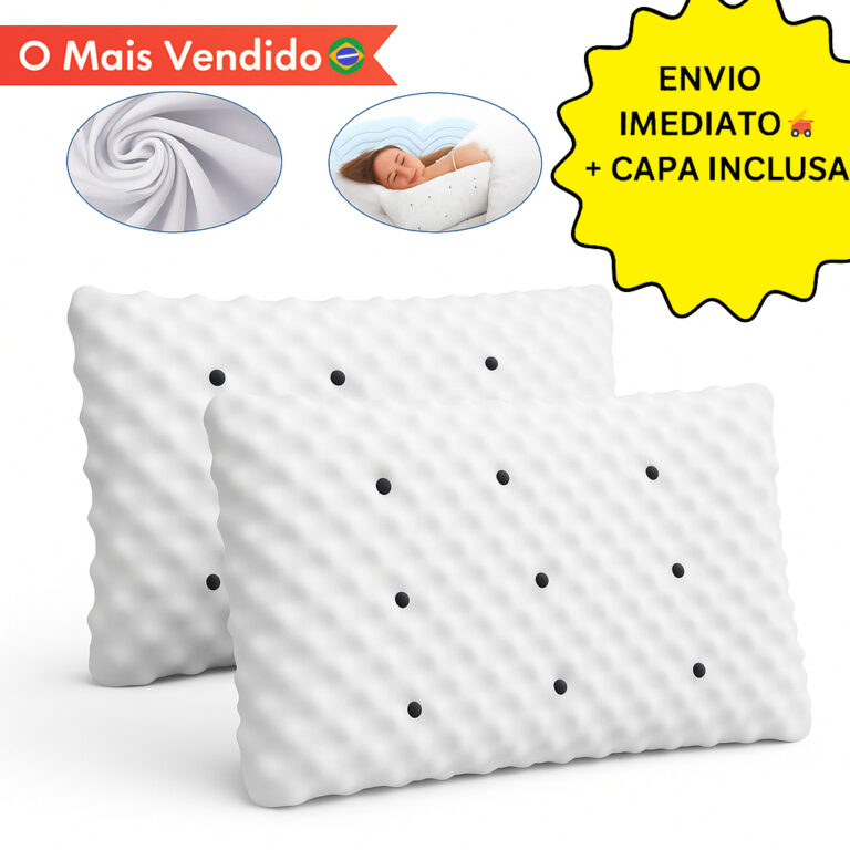 Kit 2 Travesseiros magnéticos ALTO ORTOPÉDICO pe
