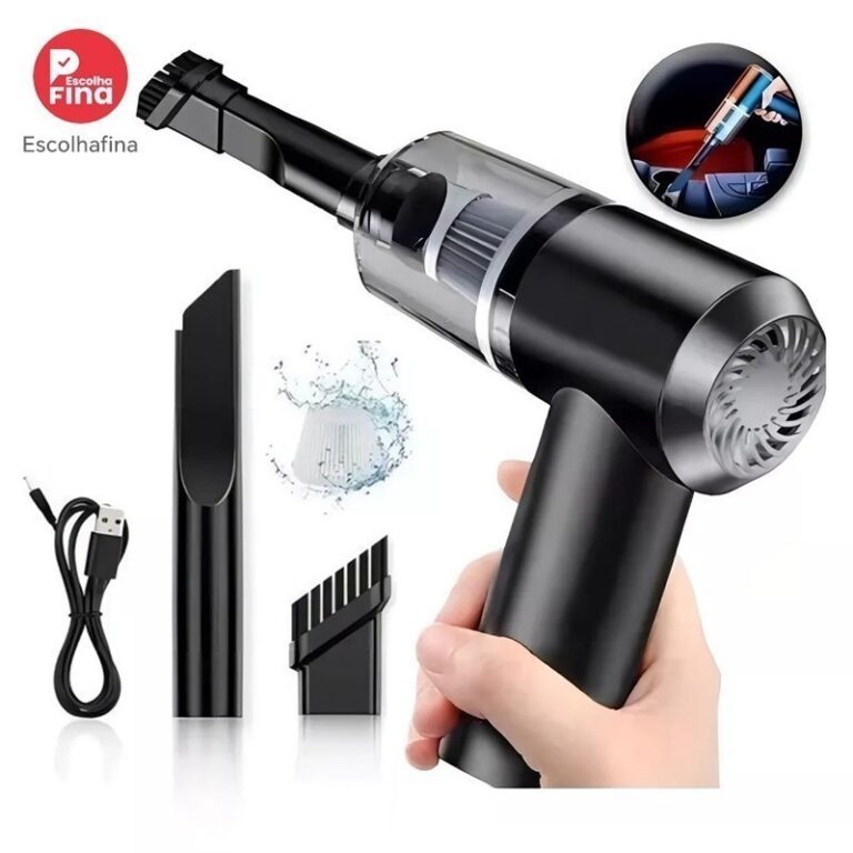 Carro aspirador de pó preto Usb portátil pequeno