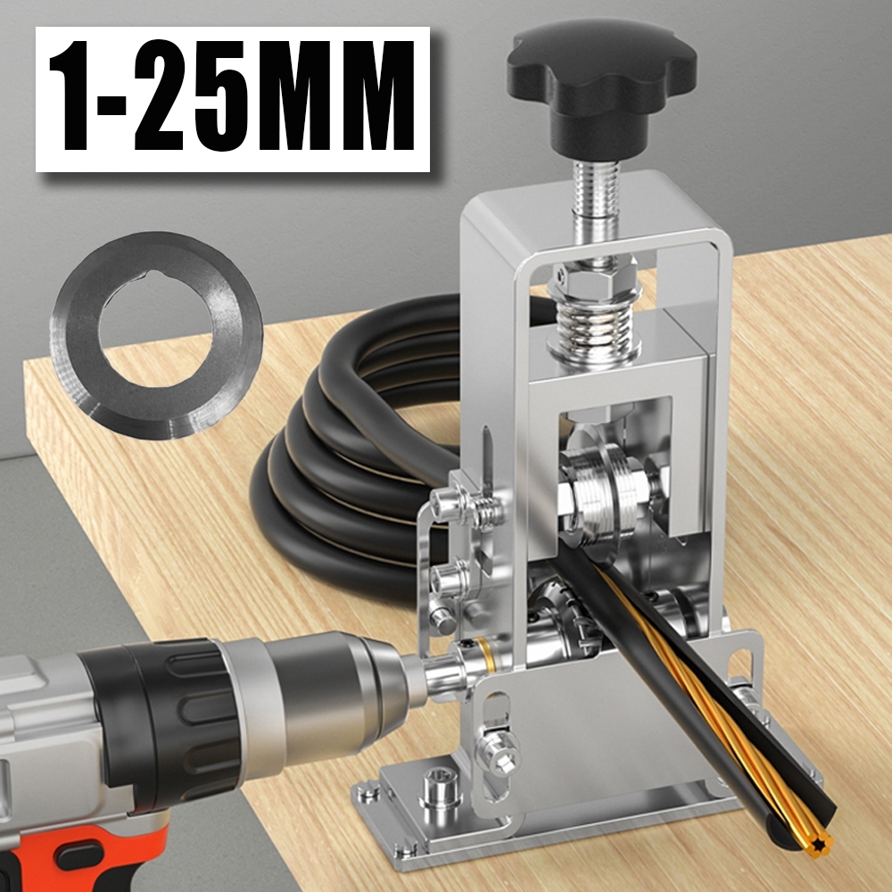 Decapador Manual De Fios Para Uso Doméstico De 1-25 Mm Descascador Elétrico De Cabos Com Suporte De