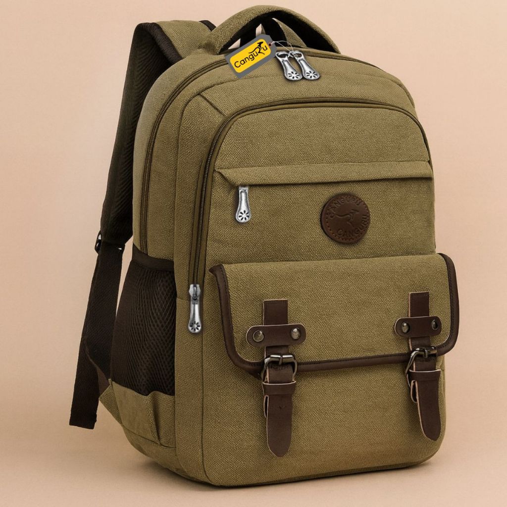 Mochila Masculina Feminina Lona Notebook Escolar Reforçada Faculdade Dia a Dia Trabalho Canguru