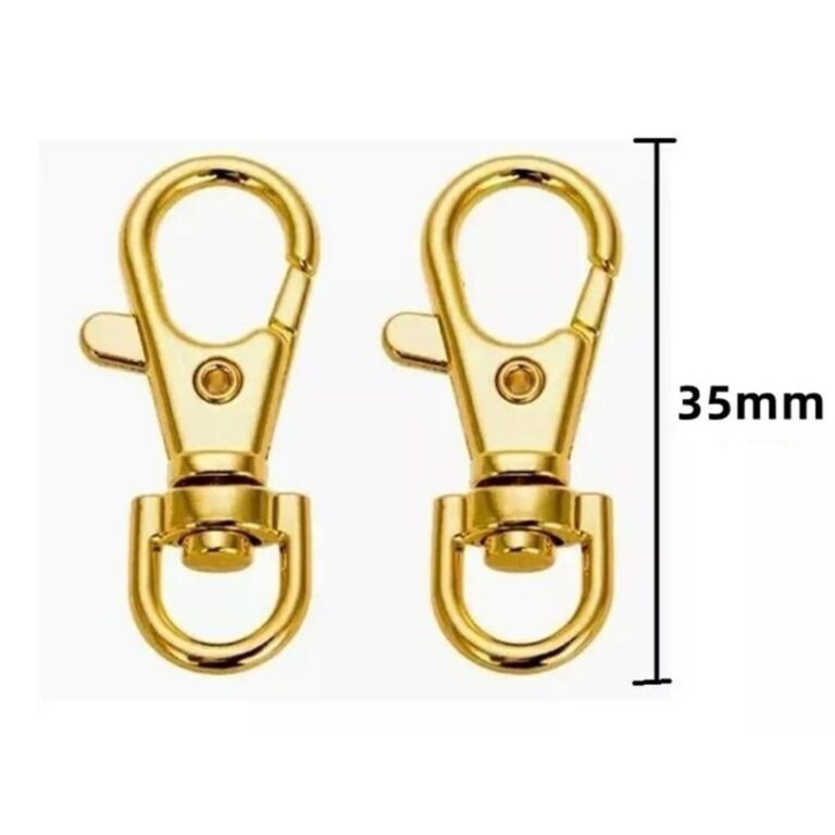 Mosquetão com fecho dourado 35mm 30pcs/50pcs/80pc