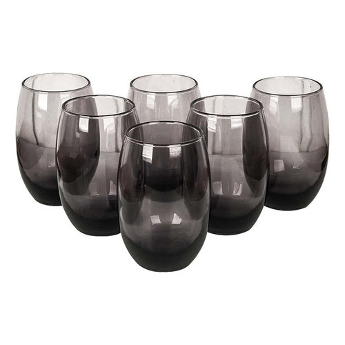Jogo 6 Copos Luxo Suco Agua Refrigerante Aruba Fum