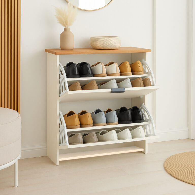 Sapateira com 2 Portas Organizadora Para Quarto e 