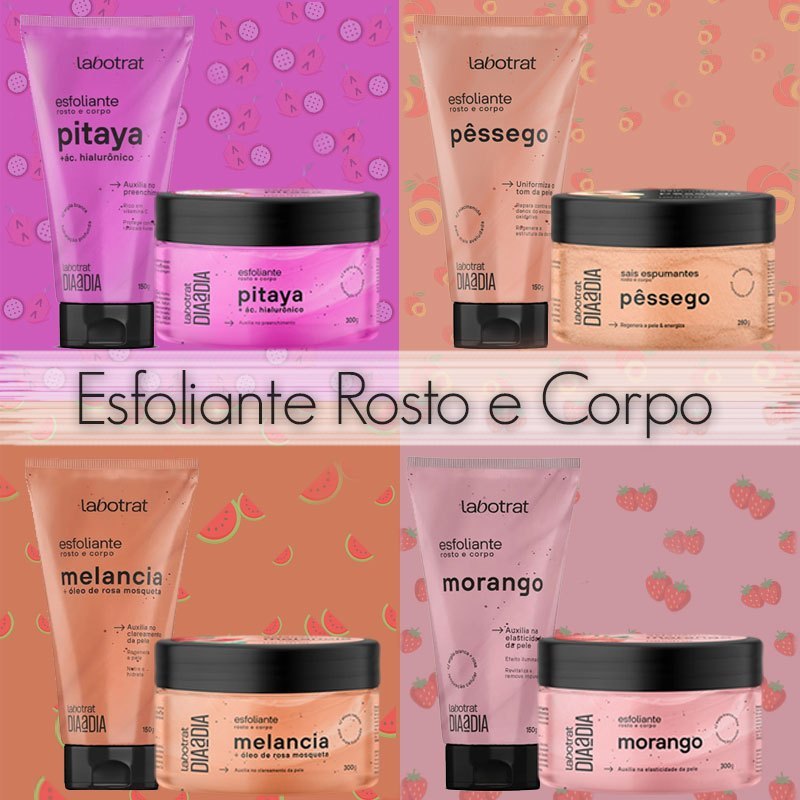Labotrat Esfoliante Rosto e Corpo Uso diario Cheiro e Aroma de Frutas