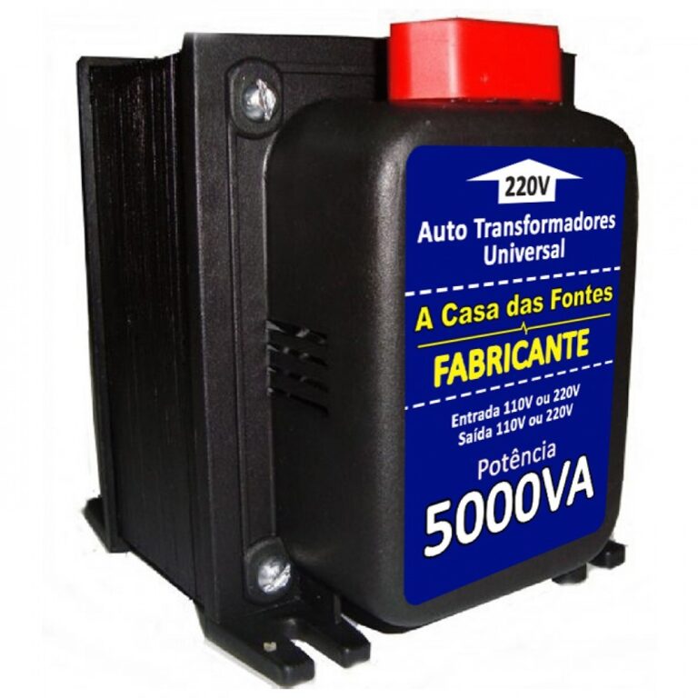 Transformador 5000 VA TOMADAS 110/220V OU 220/110V
