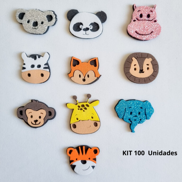 100 Apliques EVA Pet Safari | Corte a laser | Envi