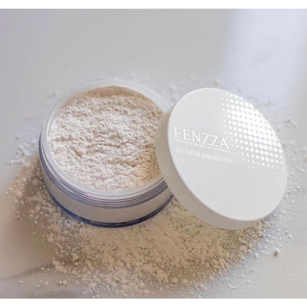 Pó Solto Fenzza 15g Banana, Translúcido ou Rosa Mosqueta | Reduz Brilho e Sela Maquiagem