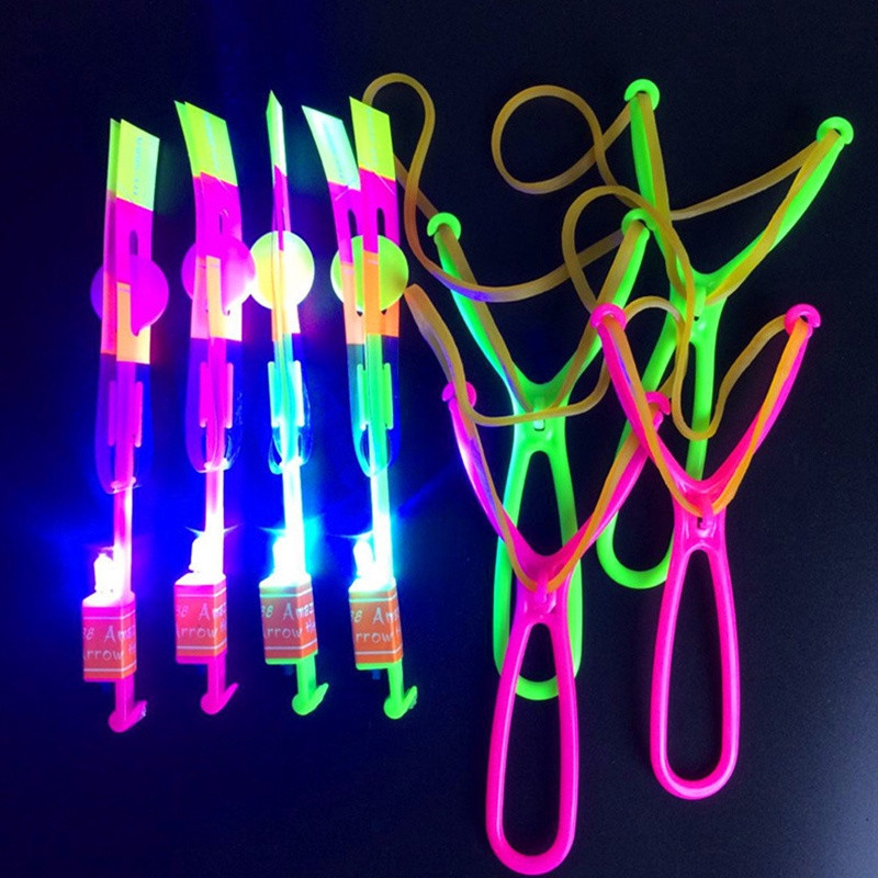 Kit 2,6,12,24 PCS Avatar Voador De Led Com Estilingue Foguete Helicóptero Brinquedo de Criança