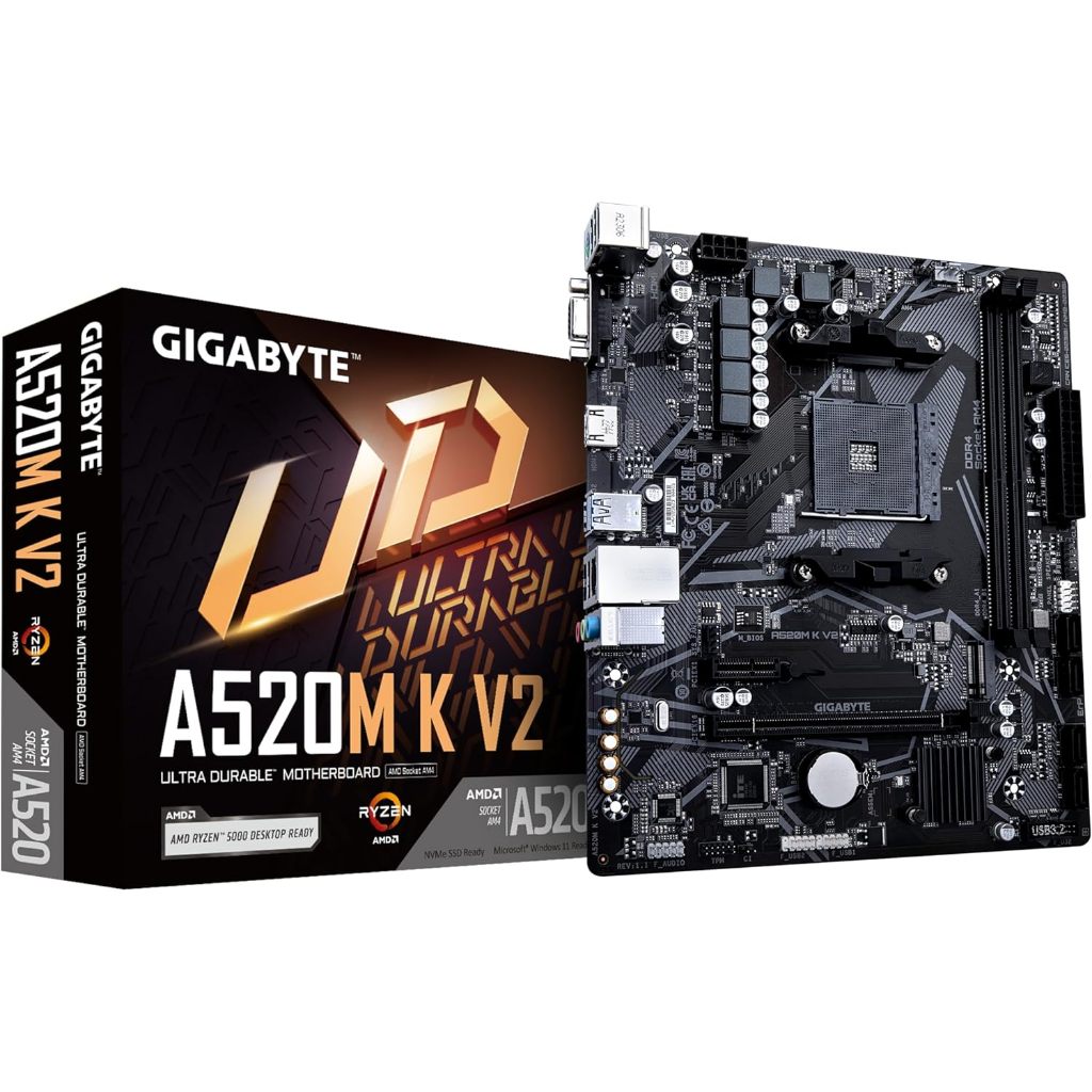 PLACA MAE GIGABYTE A520M K V2 (REV. 1.0) CHIPSET AMD A520 AM4, MATX, DDR4 – A520M K V2 1.0