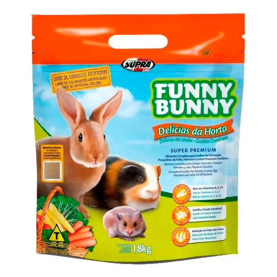 Alimento Funny Bunny Delícias da Horta Ração Co