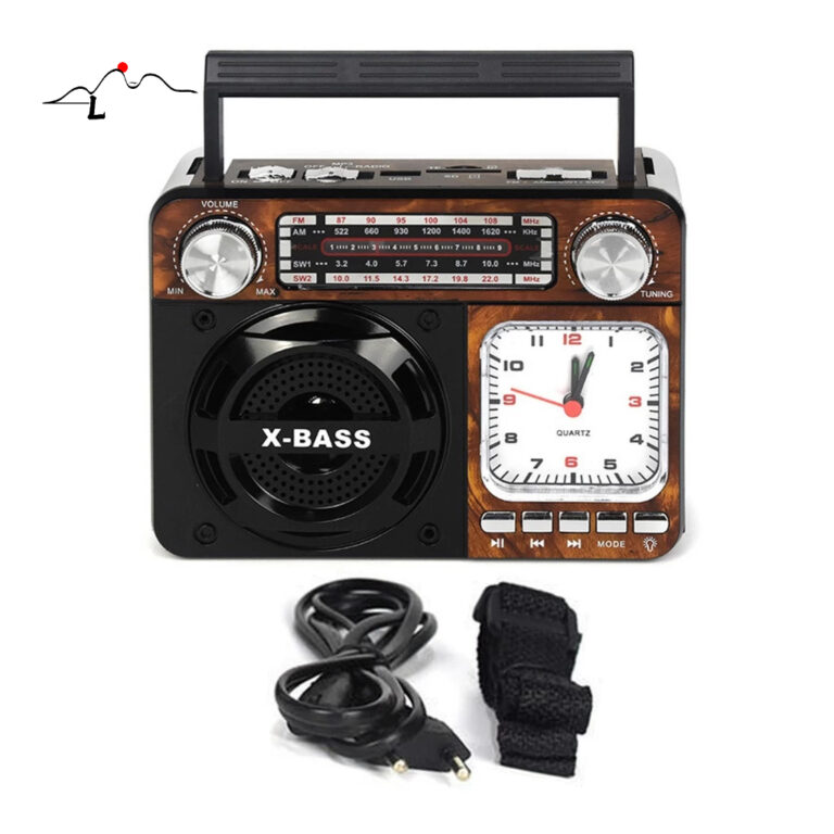 Caixinha De Som Rádio Relógio Retro Bluetooth Vi