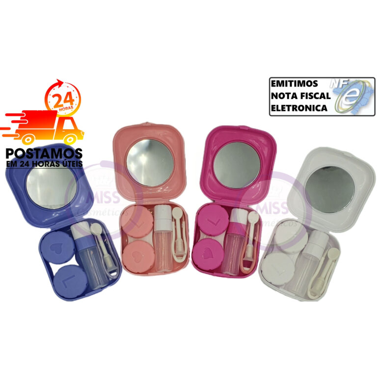 Estojo Para Lentes De Contato Com Ventosa aplicado