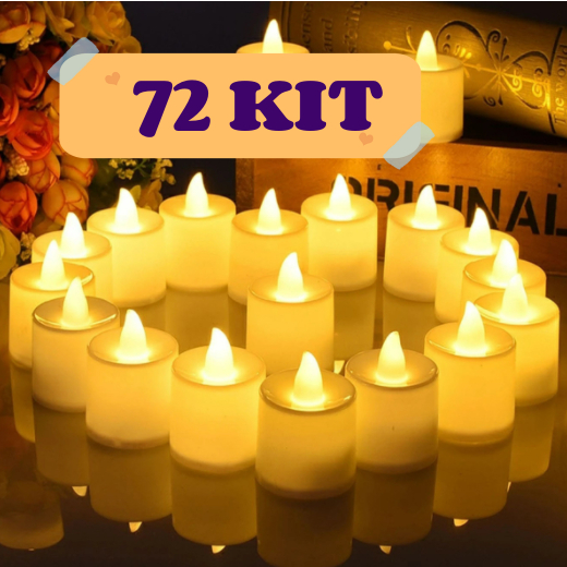72 Led Produtos Eletrônicos Com Velas Amarelas Pa