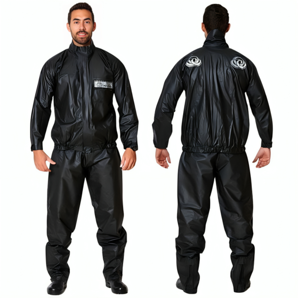 Capa de Chuva Conjunto Completo Pvc Impermeável Para Motoqueiro Adulto